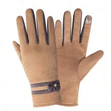 Winter Gloves Female Winter Warmth And Thickening Cute Student Cold-Proof Riding Touch Screen Suede Gloves - Multicolor - View 5
