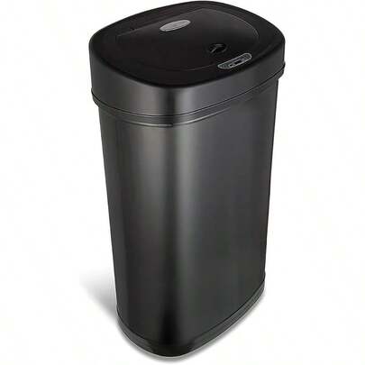 GYJ  Ninestars DZT-50-9BK Stainless Steel Motion Sensor Gallon Trash Can 3.2 Ltrs/50 Gallons Black183