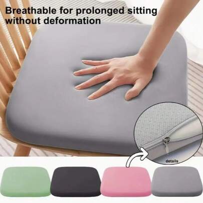 Ergonomic Foam Seat Cushion For Car & Office - Contoured Comfort, Slow Rebound Support, Washable, Polyester Fiber Material, Breathable Design, Comfortable For Long-Sitting, Car Seat Cushion