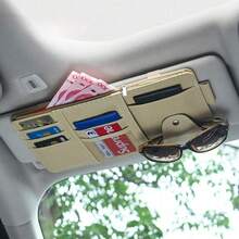 2pcs Car Storage Bag, Multi-Functional Backseat Organizer Pocket, Cute Car Storage Net Pouch, Car Seat Back Multi-Pocket Hanging Bag, Multi-Functional Car Storage Bag, Car Visor Storage Box, Multi-Functional Storage Bag, Car Glasses Clip Storage Bag, Car Visor Multi-Functional Storage Clip, Car Card/Document/License Holder, Car Visor Glasses Clip With Zipper Pouch, Suitable For Car, Truck, SUV Interior Accessories - Multicolor - View 4