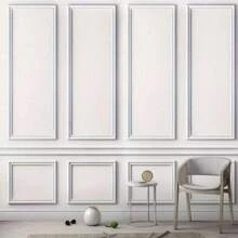 Tiras Decorativas Autoadesivas de PVC Elegantes - Flexíveis e Dobráveis, Adequadas para Paredes, Pisos e Armários; Decoração Doméstica Estilo Europeu, Decoração de Piso | Decoração Europeia | Moldes Fáceis de Instalar, Decoração de Parede e Piso - Multicolorido - Visão 2