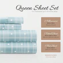 Simply Soft 4 Piece Sheet Set Polkadot Patterned Queen Aqua - Lunares aguamarina - Ver 2