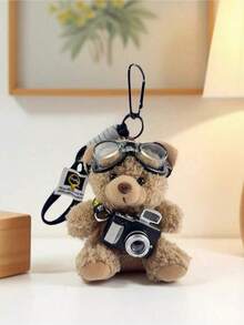 Cute Plush Teddy Bear Keychain Bag Charm Pendant Gift For Friends Valentine's Day Suitable For Ages 14+ Purse Charm Keyring