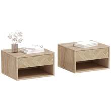 HOMCOM Nightstands - Madera Natural - Xem 2