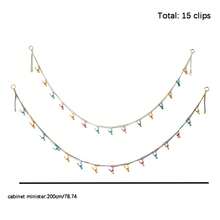 Hamaca de juguete, red para peluches, cuerda con clip, ahorra espacio, cadena para peluches, soporte para juguetes, hamaca colgante portátil - Multicolor - Ver 7