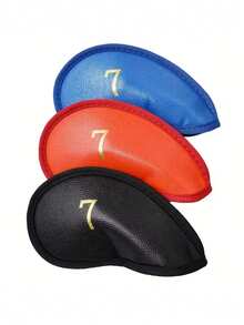 12pcs/Set Premium Embossed Gold Foil Golf Club Head Covers, Durable & Lightweight, Printed Numbers, Suitable For Men & Women, Fits All Iron Clubs - Multicolor - View 6