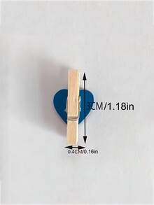1 bộ kẹp hình trái tim bằng gỗ kèm dây, dùng để đựng ảnh và bưu thiếp mini, ghim cài hình trái tim, thích hợp cho đám cưới, tiệc tùng, trang trí phông nền nhà cửa và trang trí tường ảnh. - Nhiều màu - Xem 12