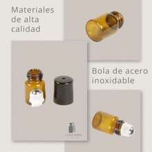 XGJSet de 10 frascos de d áar 2 ml con roll on de acero inoxidable. Renab y portáti. Ideal para aces esencia perfumes y erapia. - mbar - Ver 7
