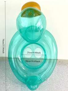 1个充气儿童座椅圈，PVC材质，可爱小鸭造型，适合泳池和海滩使用 - 彩色 - 查看 5