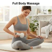 FollowBreak 1pc Rechargeable Electric Heating Massage Device, 3 Stable Modes, 9 Intensity Levels, LCD Display, Portable Handheld Massager, Suitable For Home Use - Multicolor - View 2