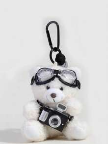 Cute Plush Teddy Bear Keychain Bag Charm Pendant Gift For Friends Valentine's Day Suitable For Ages 14+ Purse Charm Keyring