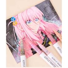 9pcs New Colorway Set: Stackable Art Markers In Sweet Pink/Maillard Brown/Nude Series, Featuring A Roller Design For Smooth Drawing. - Multicolor - View 4