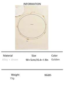 1 件女士法式镂空矩形几何长项链毛衣链，百搭分层佩戴，适合派对、聚会、休闲 - 金色 - 查看 14