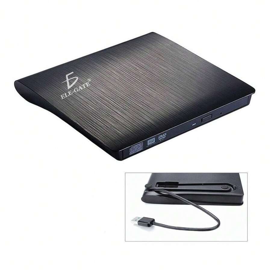 ELEGATE Lectora Y Grabadora De Dvd/cd Externa Usb 3.0 Laptop Pc - Multicolor - Ver 1