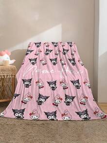 1 buah Selimut Flanel Bermotif Tema Sanrio, Nama Dapat Disesuaikan, Gaya Manis & Keren - Cocok untuk Semua Musim, Lembut, Sempurna untuk Sofa, Tempat Tidur, Luar Ruangan - Hadiah Ulang Tahun dan Liburan yang Sempurna untuk Keluarga dan Teman - MultiWarna - View 5