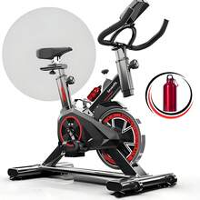 Pratito Exercise Bike For Cardio And Weight Training, 6kg Inertia, With Base, Black And Red Color, Sevenfit Brand - Black - View 1