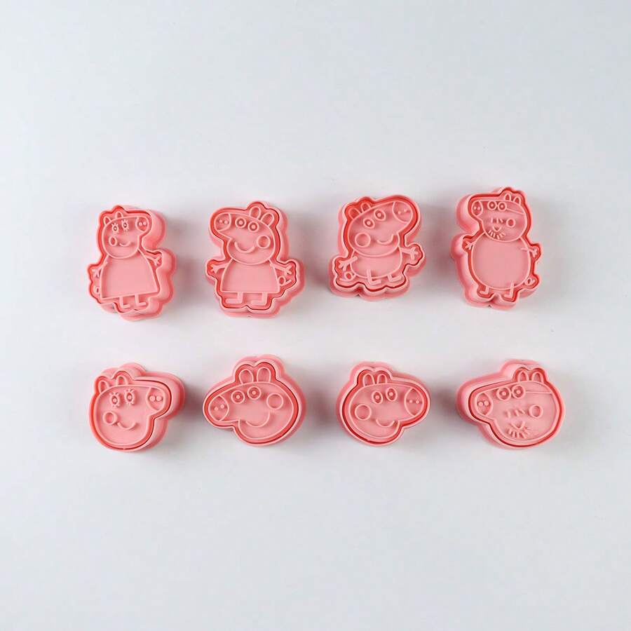 Peppa Pig 小猪佩奇卡通饼干模具，3D家用烘焙饼干研磨器裱花袋DIY烘焙工具，水果造型饼干模具，可爱厨房小工具，卡哇伊生日礼物