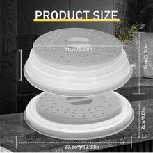1 Piece Silicone Microwave Splatter Cover, Microwave Food Fruit Strainer Lid, Microwave Food Lid, Microwave Plate Lid, Microwave Lid, Essential Kitchen Item, Dishwasher , Upgraded Foldable Microwave Lid, Ventilated Folding Microwave Tray Lid, Microwave Splash Guard, Vegetable And Fruit Washing Basket, Multi-Functional Kitchen Tool - Multicolor - View 3