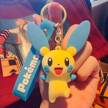 Pokémon Keychain - Cartoon Pikachu Plush Pendant, Car Key Chain Accessory, Creative Cute 3D Bag Charm, Holiday Party Gift - Multicolor - View 14