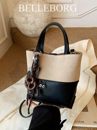 1 pieza Bolso elegante con colgante, bolso de mano estiloso para mujer