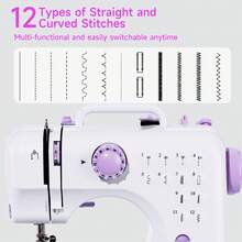 Senmeo Mini Sewing Machine - Portable With Extension Table & Sewing Kit For Beginners - Xem 5