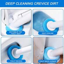 全新升级清洁刷，一次性马桶刷清洁系统，带支架马桶刷，深度清洁套装（含可替换刷头），马桶和浴室日常清洁维护系统套装 - 彩色 - 查看 7