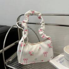 女士手提包，多功能单肩包，尼龙托特包，斜挎旅行包；可爱碎花单肩包，韩版腋下包，复古纹理手提包 - 彩色 - 查看 13