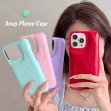 [Winter New Arrival] Apple 17 Air New Premium Leather Cute Candy-Colored Unique Soap Design Phone Case Compatible With IPhone 17/17 Pro/17 Pro Max/16 Pro Max/16/16 Pro/15/15 Pro/15 Pro Max/14/14 Pro/14 Pro Max/13 Pro Max. Minimalist Design, Fashionable And Creative. Popular With Men And Women. Shockproof, Drop-Proof, Scratch-Resistant, And Waterproof. - Đỏ - Xem 2