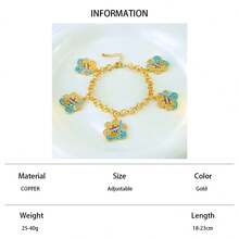 时尚迪拜嘻哈珠宝手镯 21k镀金中东伊斯兰幸运手镯 土耳其女士复古派对珠宝 - Pendant Bracelet - 查看 25