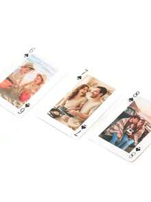 54pcs/Set Customized Photo Playing Cards, Can Customize 6 Photos, Personalized Poker Deck, Customized Game Cards, Anniversary Gift, Valentine's Day Gift, Wedding Memento, Mother's Day Gift, Birthday Gift