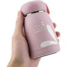 XGJMini Bota de Agua de 320 Ml Taza de Vacío con Patrón Lindo de Acero Inoxidable Portátil Taza Bota de Agua para Niños Pequeños Niñas y Niños en Interes y Exteres - Rosa - Ver 7