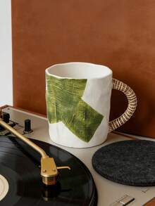 1pc Underglaze Ceramic Hand-Painted Mug, Dishwasher & Reusable, 350ml Coffee Cup, Ideal Gift For Living Room, Bedroom, Office, Family, Friends, Lovers, Children, Suitable For Valentine's Day, Spring Festival, Father's Day, Mother's Day, Teacher's Day, New Year, Qixi Festival, National Day, Children's Day, Women's Day - Multicolor - View 6