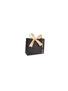 10pcs/1PC/ Elegant Merry Christmas Mini Gift Bags With Satin Ribbons - Classic Black, Green, And Red Designs Featuring Gold Foil Text - Perfect For Chocolates, Candies, And Small Gifts - Ideal For Holiday Celebrations, Christmas Party Favors, And Festive Gift Wrapping
