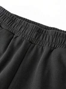 mini bala Kids Pants Spring 2026, Soft Stretchy Casual Elastic Cuff Pants For School - Black - View 6