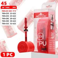 700x23/25/28/30/32C Road Bike TPU Inner Tube, 700C Bicycle Tires With 45/65/85mm French Valve, Lightweight Bicycle Tube - Red - View 11