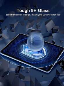 适用于 iPad Air/Pro/Mini 1 2 3 4 5 6 7 8 9/10/11 代 10.9 英寸、12.9 英寸、9.7 英寸、7.9 英寸、10.2 英寸、10.5 英寸、11 英寸（2010/2011/2012/2017/2018/2019/2022/2021/2022/2024）平板电脑的 2 片装钢化玻璃屏幕保护膜，兼容保护壳和 Apple Pencil - 無色 - 查看 4