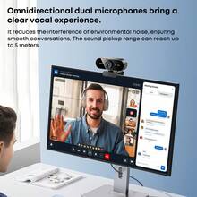 1080P 4K 全高清迷你网络摄像头，带麦克风，笔记本电脑/台式电脑 USB 网络摄像头，游戏玩家实时视频通话会议