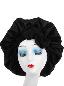 1pc Luxury Satin Silk Sleep Cap - Adjustable Comfortable Drawstring - Unisex, Hair Protection At Night, Suitable For Home, Bathroom Decor, All Seasons - Multicolor - View 11