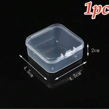 1/4/6pcs New Square Transparent Plastic Storage Box With Lid, Sealed Dust-Proof Container For Small Items, Stationery, Jewelry, Beads, Earrings, Stickers, PP Parts Organizer Box - Clear - View 12