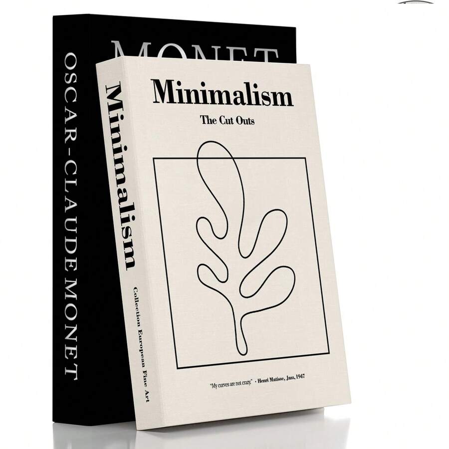 2pcs Black And Beige Decorative Faux Books, Modern Minimalist Design, Suitable For Living Room, Dining Table, Coffee Table, TV Cabinet Decor, Ideal For Halloween, Thanksgiving And Christmas Decoration - Black - View 1