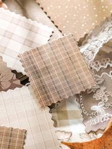 30张/包 INS风格图案剪贴簿纸，DIY装饰工艺纸，节日礼物，手工拼贴材料，个性化剪贴簿规划创意学校文具用品 - 白色 - 查看 5