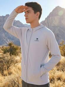 CAMEL CROWN Men's Outdoor Sun Protection Jacket, UV-Resistant, Lightweight And Breathable Fabric, Suitable For Summer - Grey - View 2