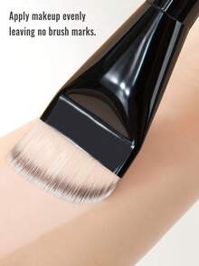 1pc Curved Foundation Brush, Ultra-Thin Foundation Makeup Brush, Face-Fitting Design, Premium Handle, Multi-Purpose Mask Brush, Seamless Natural Finish, Suitable For Foundation, Concealer, Mask, Spa Cosmetics - Multicolor - View 3