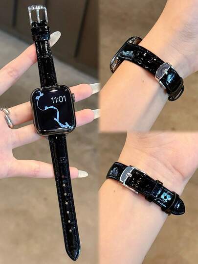 时尚品牌 D 字母金色金属装饰软皮表带，适用于 46mm 38mm 40mm 41mm 42mm 44mm 45mm 49mm 表盘；优雅女士珍珠皮革替换表带，适用于 Series 11 10 9 8 7 6 5 SE Ultra 2；时尚配饰，适合女孩，圣诞节和情人节礼物。