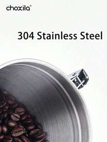 choxila 1pc 1.2L/1.5L/1.8L Creamy-White Coffee Container, Coffee Bean Jar, Airtight Coffee & Tea Storage Jar, Stainless Steel Kitchen Food Storage Container With Date Tracker And Scoop, Coffee Accessories For Ground Coffee, Coffee Beans, Tea, Sugar, Flour And Cereal