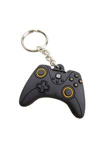 3D Game Controller Shaped PVC Keychain, Home & Travel Car Key Chain - Black - View 6