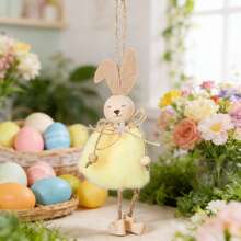 1pc/4pcs Easter Bunny Hanging Decor, Themed Party Decoration, Home Decor, Living Room Decor, Wall Decor - Multicolor - View 5