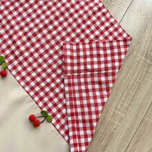 1 pieza Cortina corta romántica y linda con decoración de cereza pequeña, Cortinas pequeñas para ventana de cocina, Cortinas de cocina para apartamento, Volante de ventana de cocina - Rojo - Ver 8