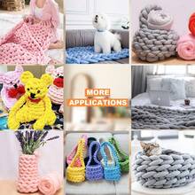250g Chunky Yarn, Suitable For Arm Knitting, Oversized Needles Knitting Blankets, Soft Milk Yarn For Crochet Tote Bags, Handmade Crafts, Pet Beds, Rugs, Pillows - Multicolor - View 4