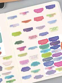 8pcs Colorful Bible Verse Stickers, Inspirational Quote Stickers For Scrapbooking, Diary, Notebook, Water Bottle, Storage Box, Book DIY Decoration - Multicolor - View 3
